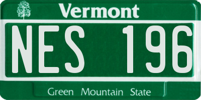 VT license plate NES196