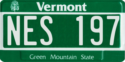 VT license plate NES197
