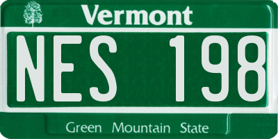 VT license plate NES198