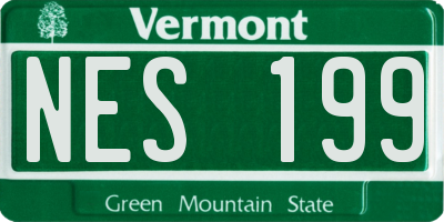 VT license plate NES199