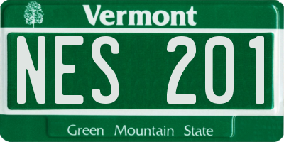 VT license plate NES201