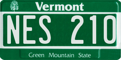 VT license plate NES210
