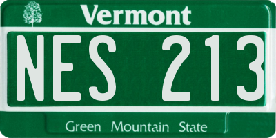 VT license plate NES213