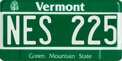 VT license plate NES225