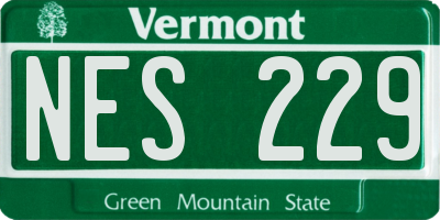 VT license plate NES229