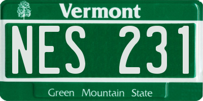 VT license plate NES231