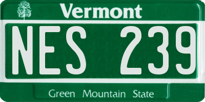VT license plate NES239
