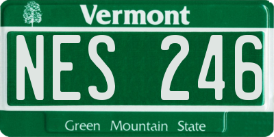 VT license plate NES246