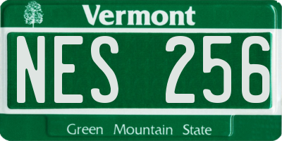 VT license plate NES256