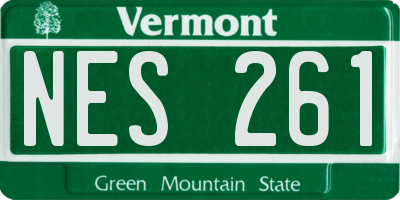VT license plate NES261