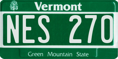 VT license plate NES270