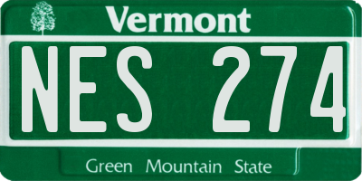 VT license plate NES274