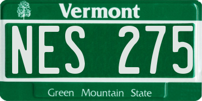 VT license plate NES275