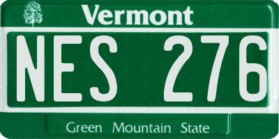 VT license plate NES276