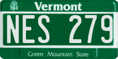 VT license plate NES279