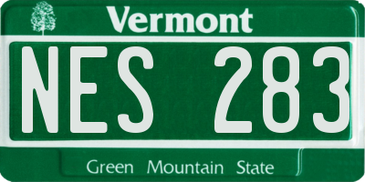 VT license plate NES283