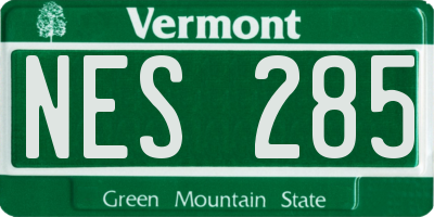VT license plate NES285