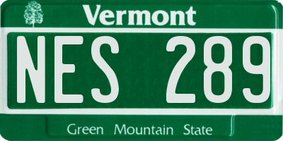 VT license plate NES289