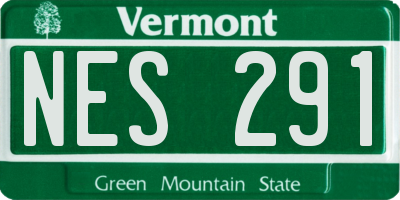 VT license plate NES291