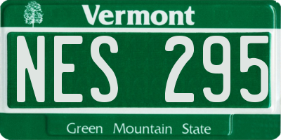 VT license plate NES295