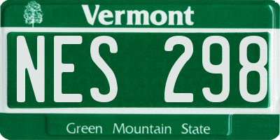 VT license plate NES298