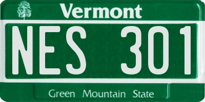 VT license plate NES301