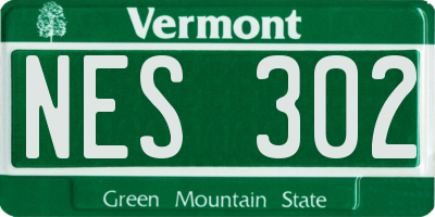 VT license plate NES302