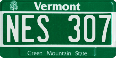 VT license plate NES307