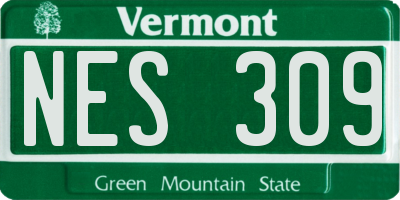 VT license plate NES309