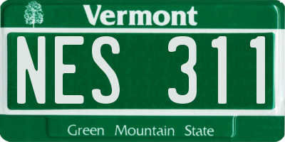 VT license plate NES311