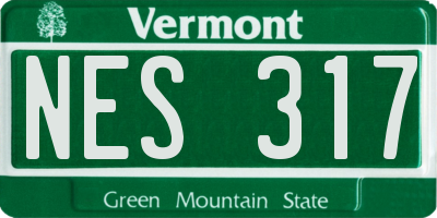 VT license plate NES317