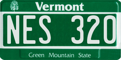 VT license plate NES320