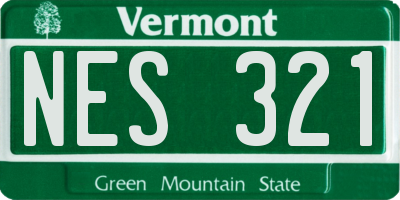 VT license plate NES321