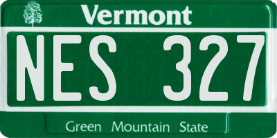 VT license plate NES327