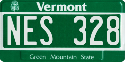 VT license plate NES328
