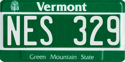VT license plate NES329