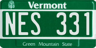 VT license plate NES331