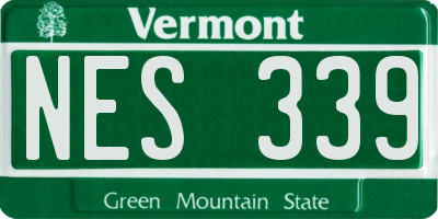 VT license plate NES339