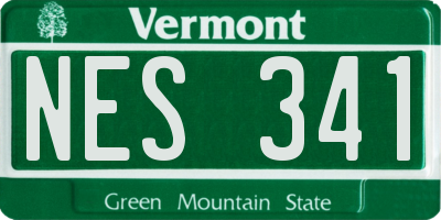 VT license plate NES341