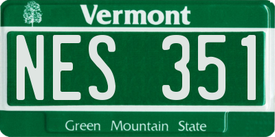 VT license plate NES351