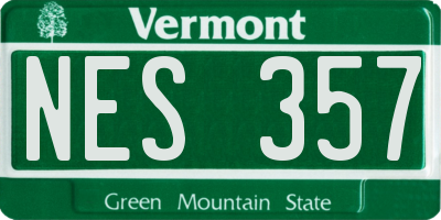 VT license plate NES357