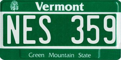 VT license plate NES359