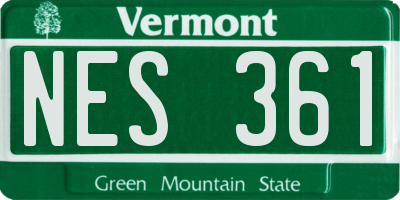 VT license plate NES361