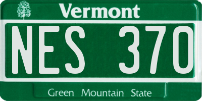 VT license plate NES370