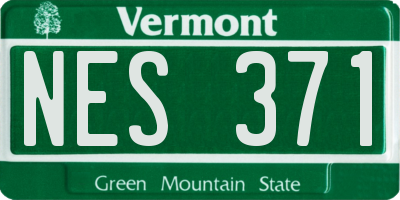 VT license plate NES371