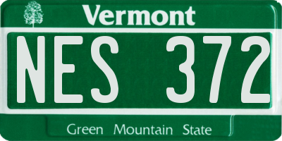 VT license plate NES372