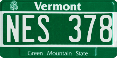 VT license plate NES378