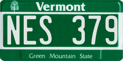 VT license plate NES379