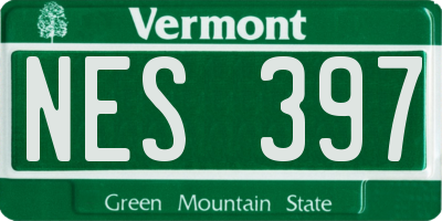 VT license plate NES397