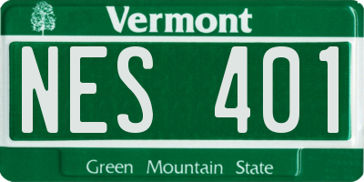 VT license plate NES401